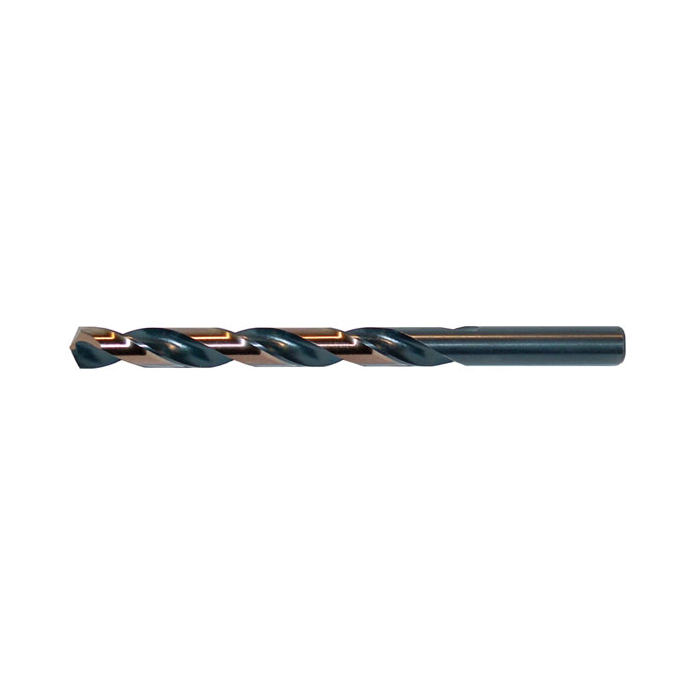 Drillco 800A0500 Heavy Duty Jobber Length Drill Bit, 5 mm Drill - Metric, 0.1969 in Drill - Decimal Inch, 135 deg Point, HSS, Black/Gold - Jobber Length Drill Bits